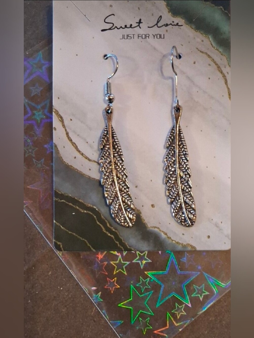 $8 Each Or Bundle 5/$20 Silver Feather Drop Earrings